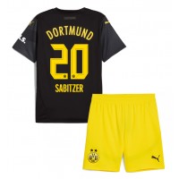 Borussia Dortmund Marcel Sabitzer #20 Auswärts Trikotsatz Kinder 2024-25 Kurzarm (+ Kurze Hosen)